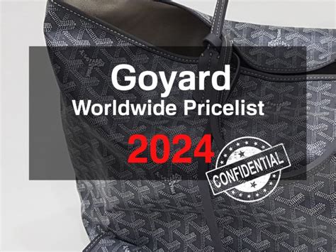 how much is a personalized goyard tote|goyard price list 2024.